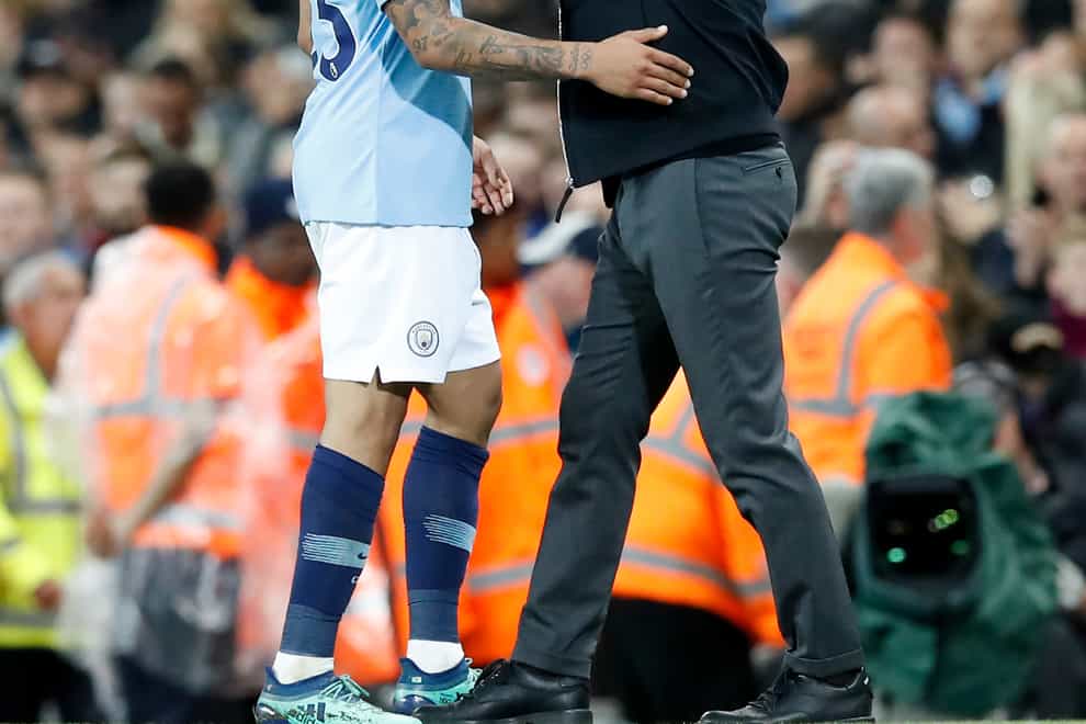 Pep Guardiola, right, was full of praise for Gabriel Jesus after the win at Chelsea (Martin Rickett/PA)