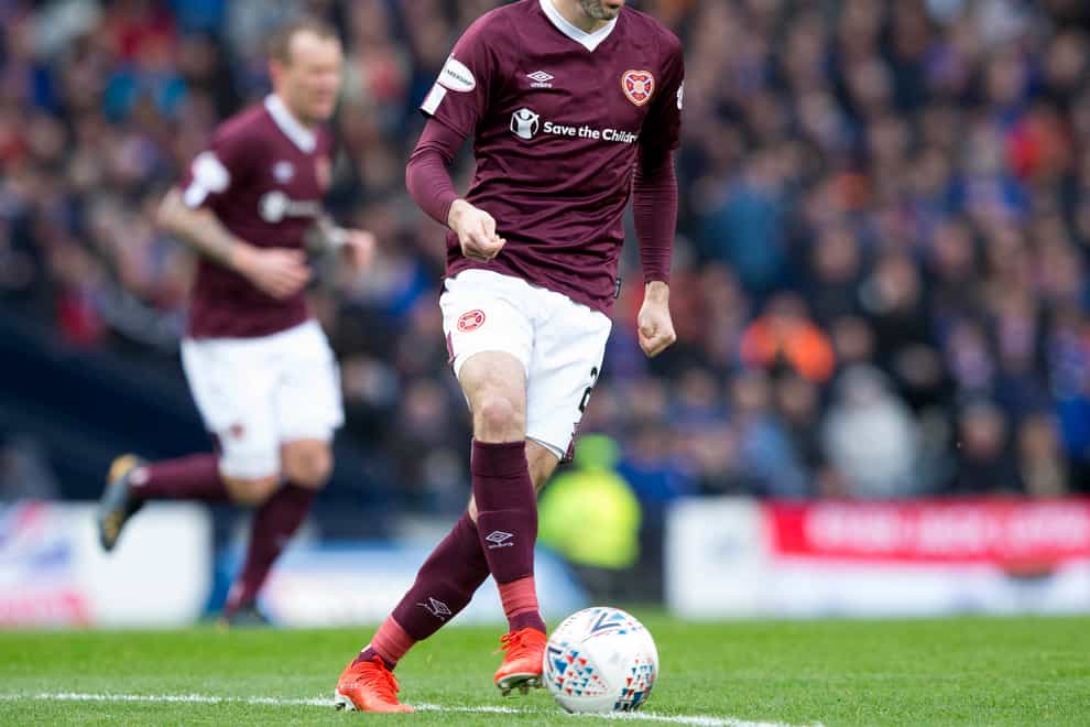 Michael Smith opened the scoring for Hearts against Livingston (Jeff Holmes/PA)