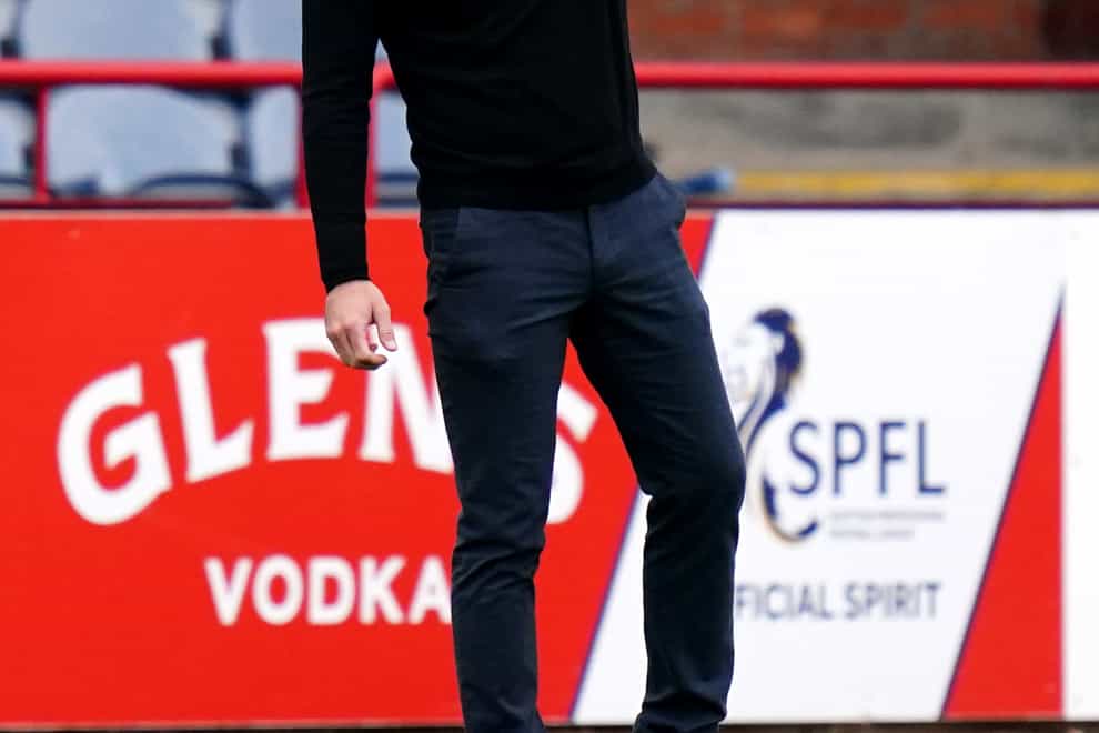 Dundee manager James McPake was shown a red card at full-time. (Jane Barlow/PA)