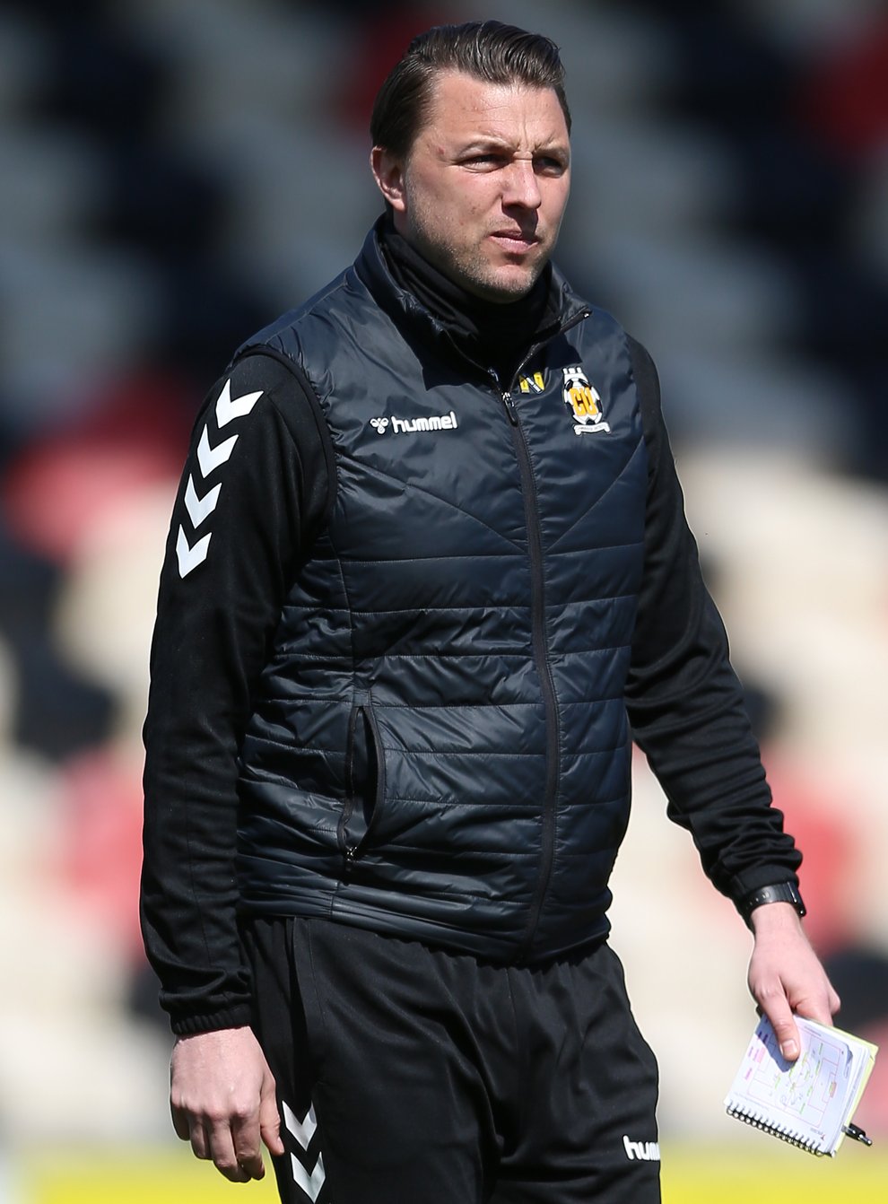 Cambridge boss Mark Bonner was unhappy with his side’s poor start in the 2-2 draw with Fleetwood (Nigel French/PA Images).