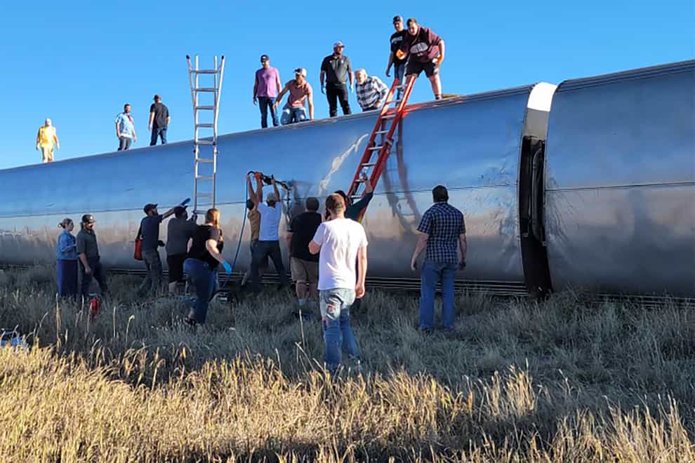 At least three people were dead when an Amtrak train operating between Seattle and Chicago derailed in north-central Montana (Kimberly Fossen/AP)