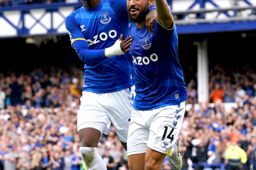 Andros Townsend (right) scored his fourth Everton goal on Saturday (Peter Byrne/PA).