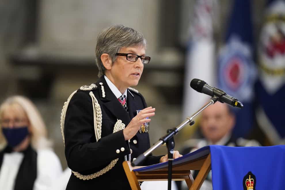 Metropolitan Police Commissioner Cressida Dick speaks during the National Police Memorial Day Service at Lincoln Cathedral, Lincoln (Danny Lawson/PA)
