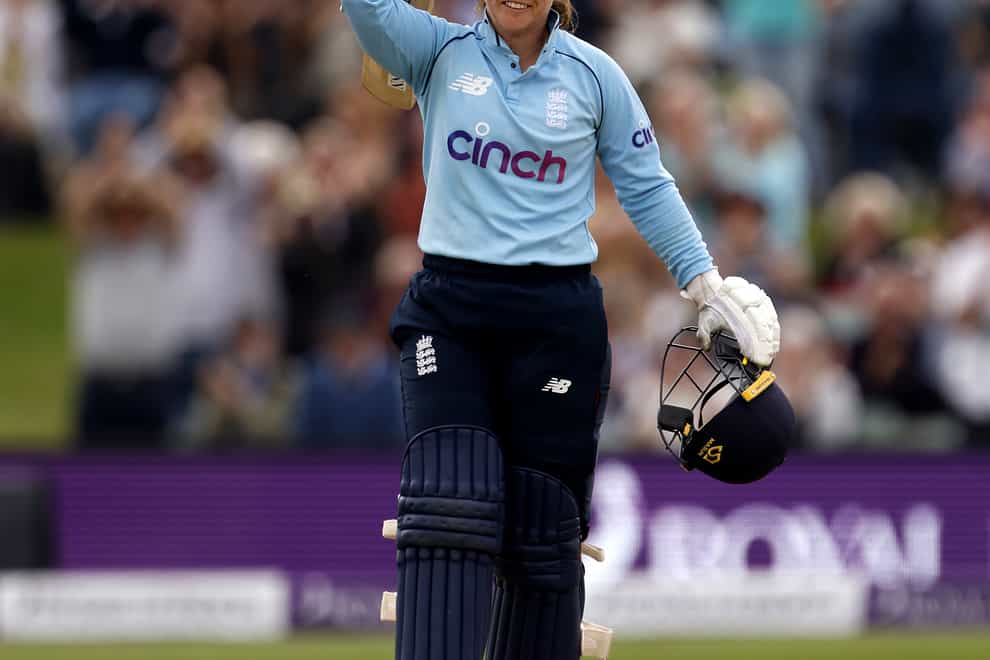 Tammy Beaumont hailed the ‘special moment’ after she struck a century for England (Steven Paston/PA)