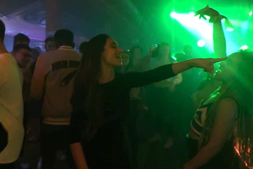 Revellers enjoy themselves at Boteca do Brasil nightclub in Glasgow (Daniel Harkins/PA)