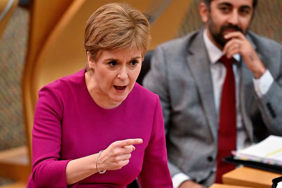 First Minister Nicola Sturgeon insisted the controversial coronavirus vaccine passport scheme was not being delayed (Jeff J Mitchell/PA)