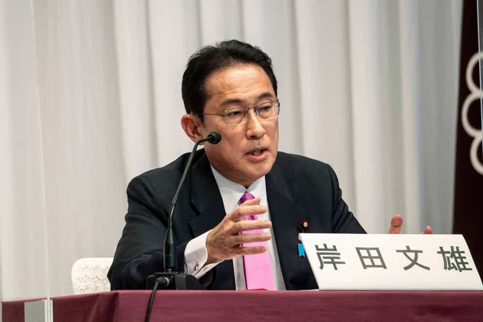 Fumio Kishida will replace Yoshihide Suga as Japan’s prime minister (Philip Fong/via AP)