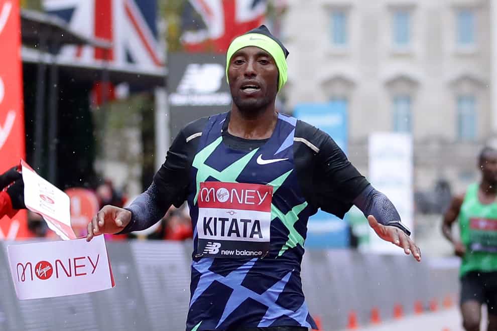 Shura Kitata won the London Marathon for the first time in 2020 (Richard Heathcoate/PA)