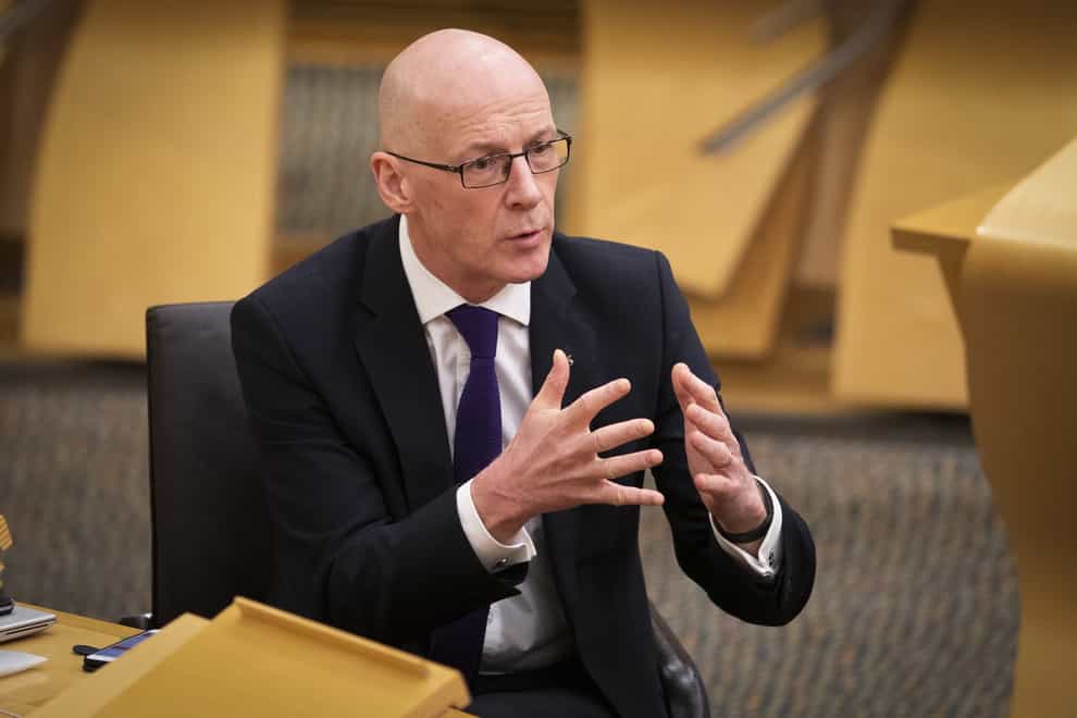 Deputy First Minister John Swinney said the Scottish Government apologises unreservedly (Jane Barlow/PA)