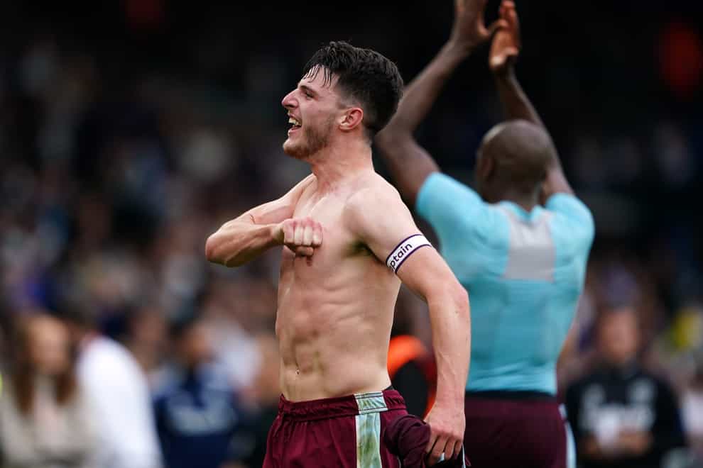 Declan Rice insists he is happy at West Ham (Zac Goodwin/PA)