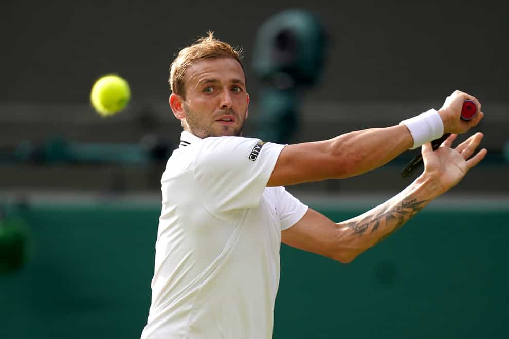 Dan Evans has booked an all-British second round match with Cameron Norrie at the San Diego Open (Adam Davy/PA)