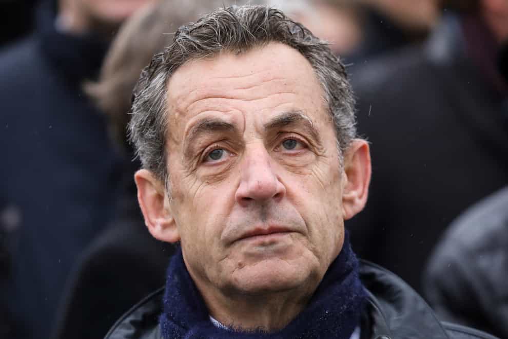 Former French president Nicolas Sarkozy (Ludovic Marin/Pool via AP)