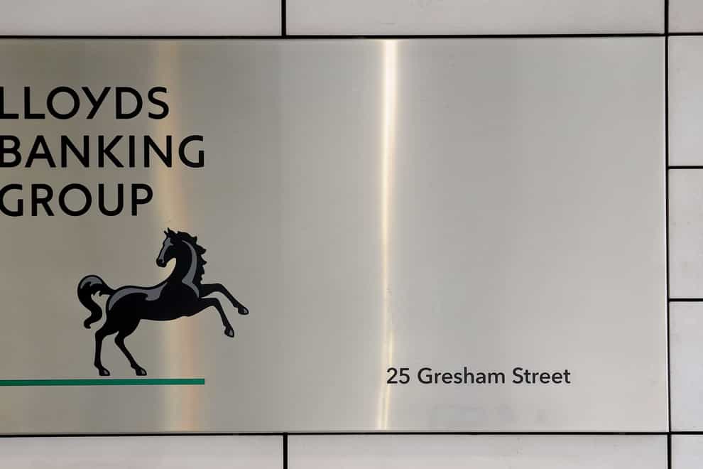 The Lloyds Banking Group sign (Nick Ansell/PA)
