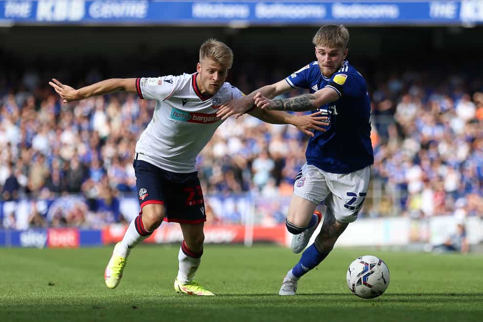 Lloyd Isgrove could return for Bolton (Nigel French/PA)