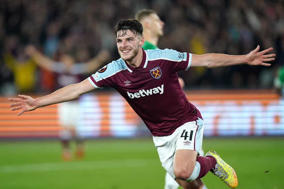David Moyes reserved praise for Declan Rice, pictured (Mike Egerton/PA)