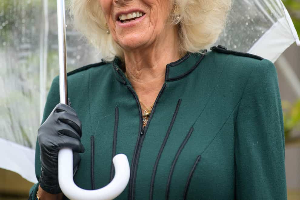 The Duchess of Cornwall, known as the Duchess of Rothesay when in Scotland, during a visit to the first Maggie’s cancer support centre at Western General Hospital in Edinburgh to celebrate the charity’s 25th anniversary (Wattie Cheung/PA)