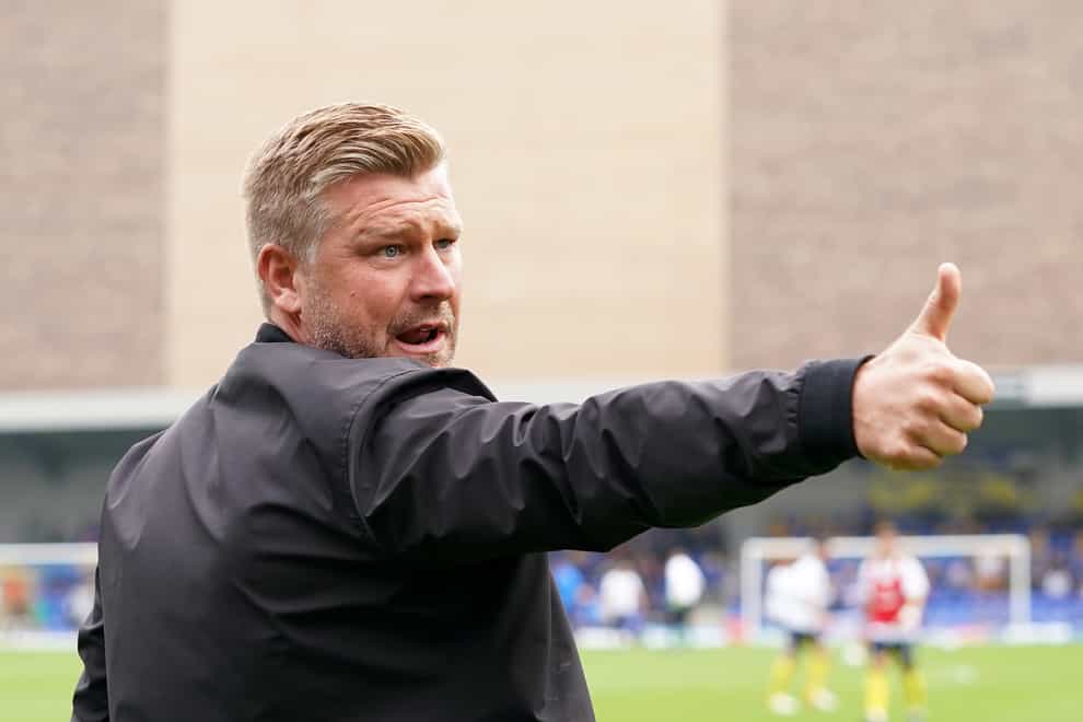Karl Robinson was proud of his Oxford players (Tess Derry/PA)