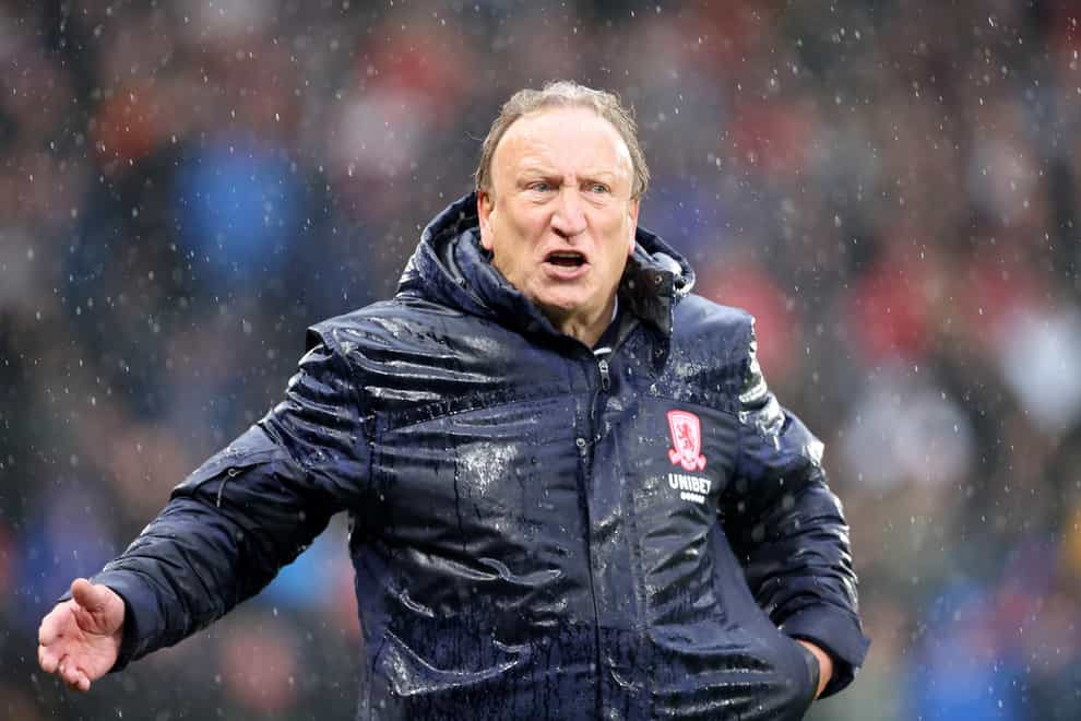 Middlesbrough manager Neil Warnock saw his side beaten by Hull (Richard Sellers/PA).