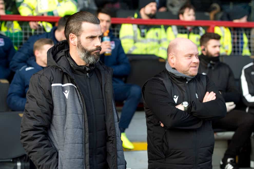 Steven Ferguson, right, has defended Ross County’s fans (Ian Rutherford/PA)