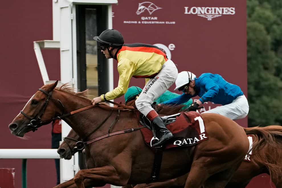 Torquator Tasso heads Tarnawa and Hurricane Lane to win the Qatar Prix de l’Arc de Triomphe much to the delight of the bookmakers (Thibault Camus/AP Photo)