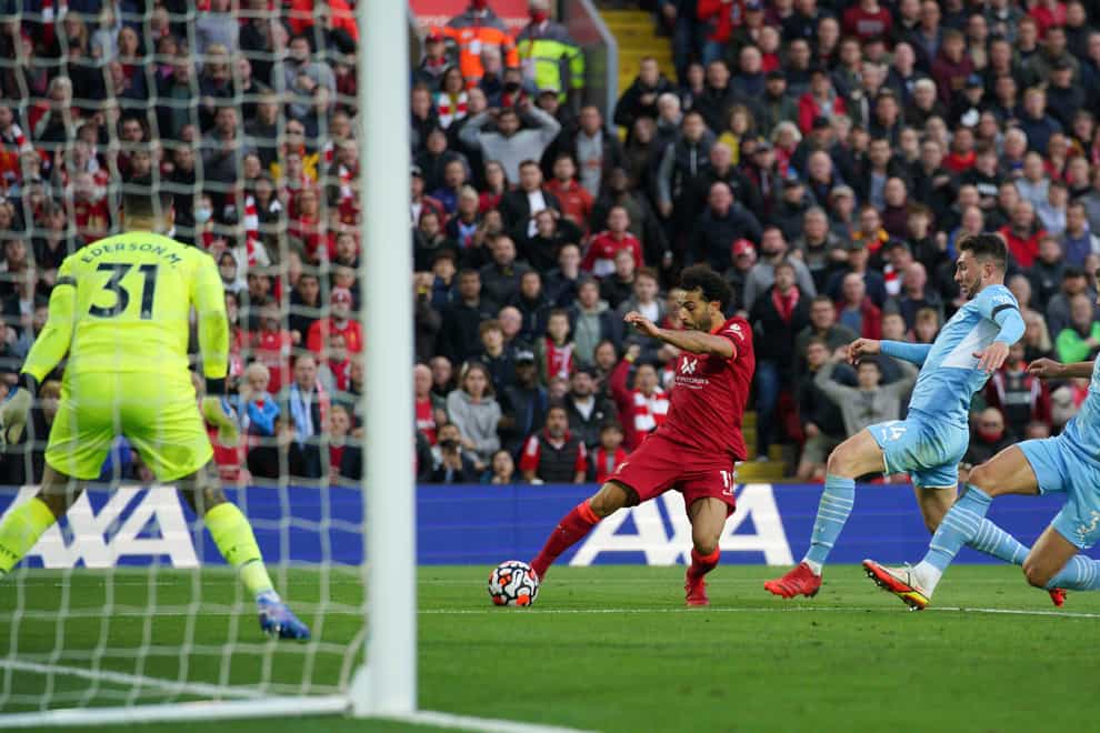 Mohamed Salah scored for Liverpool in their 2-2 draw against Manchester City (Peter Byrne/PA)