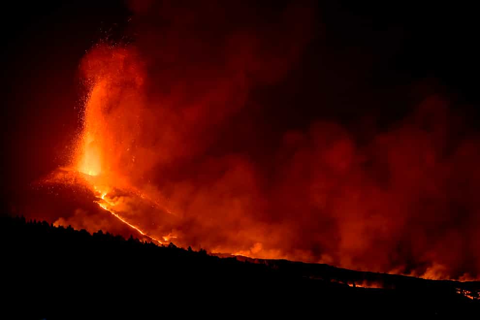 Lava flows from a volcano on La Palma (Daniel Roca/AP)