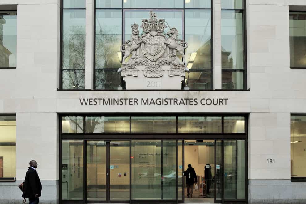 Westminster Magistrates’ Court in London (Nick Ansell/PA)