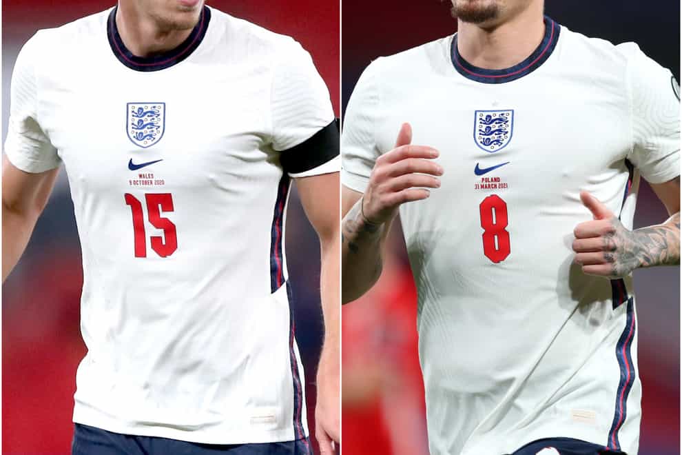 James Ward-Prowse, left, has been added to England squad’s for the World Cup qualifiers against Andorra and Hungary to replace the injured Kalvin Phillips (PA)