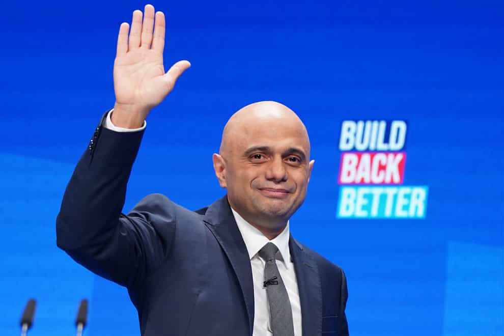 Health Secretary Sajid Javid during the Conservative Party Conference in Manchester (Stefan Rousseau/PA)