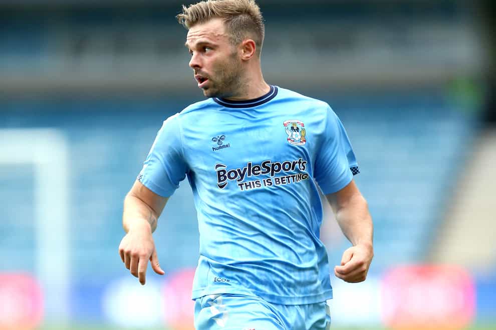 Coventry’s Matt Godden has been charged with misconduct the by Football Association (Nigel French/PA)
