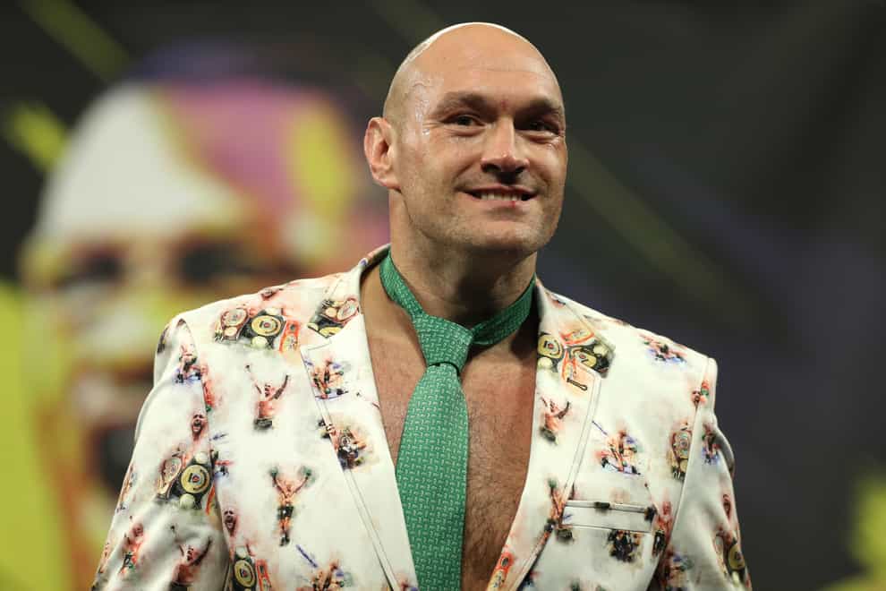 Tyson Fury, pictured, had a heated exchange with Deontay Wilder (Bradley Collyer/PA)