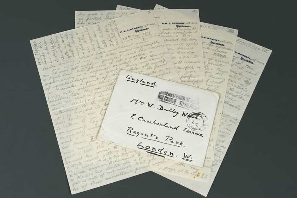 A love letter sent from Edward VIII to his married mistress Freda Dudley Ward is to be sold at auction. (Cheffins/ PA)