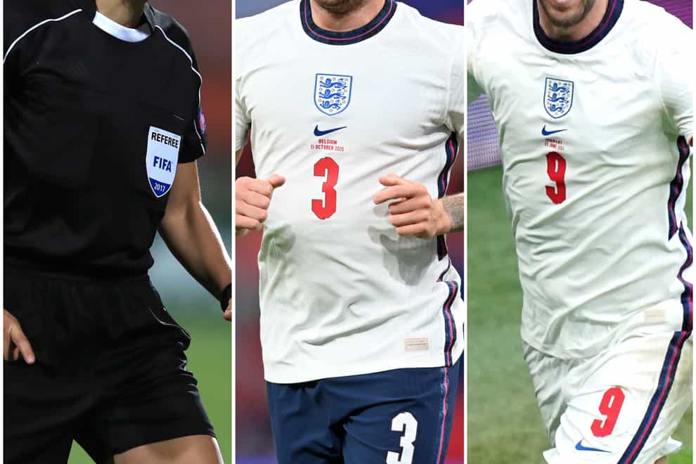 A refereeing first, captain Trippier and Kane on the bench for England’s World Cup qualifier in Andorra (Mike Egerton/PA/Michael Regan/PA./Mike Egerton/PA)