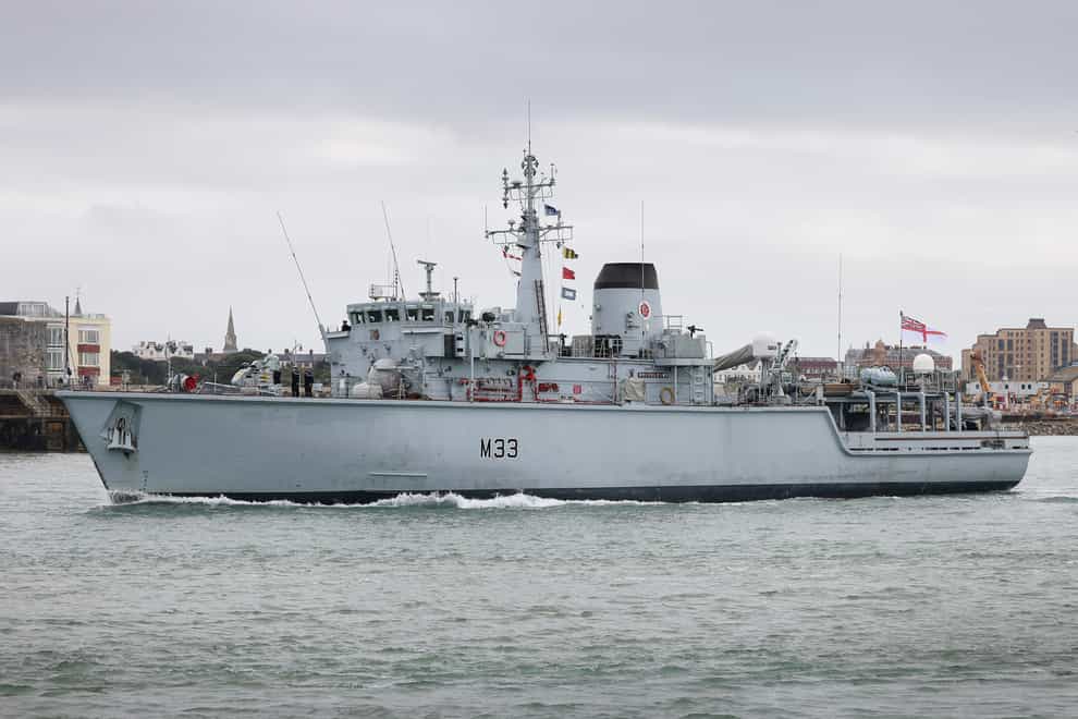 HMS Brocklesby returned to Portsmouth on Friday (Royal Navy/PA)