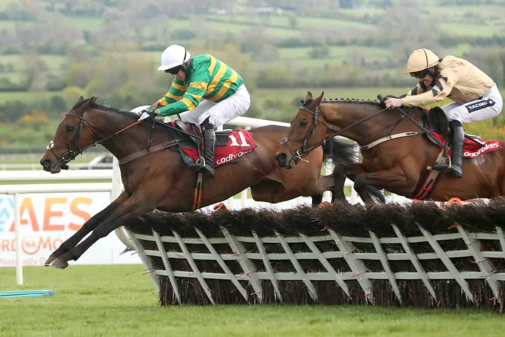 Unowhatimeanharry and Noel Fehily (left) winning the Ladbrokes Champion Stayers Hurdle at Punchestown (Niall Carson/PA)