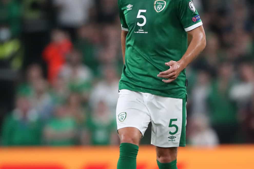 Republic of Ireland defender John Egan is expecting big things from teenage team-mate Andrew Omobamidele (Niall Carson/PA)