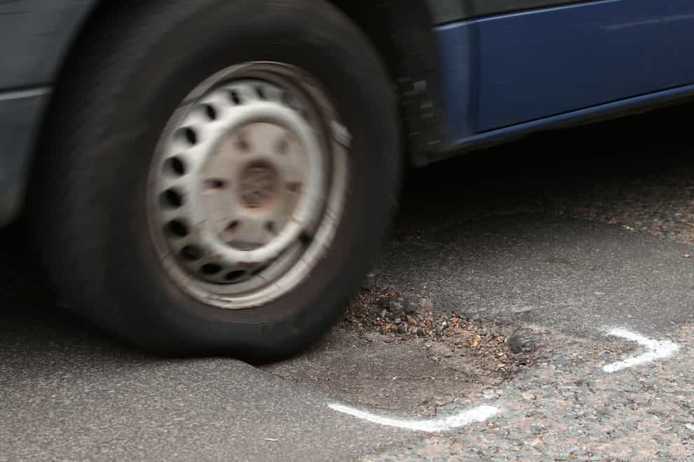 Annual funding for 9.5 million pothole repairs has been lost from council budgets, according to new analysis (Yui Mok/PA)