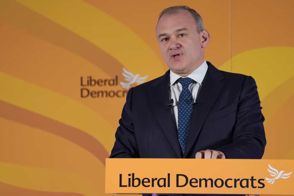 Liberal Democrat leader Sir Ed Davey said only his party had taken a ‘principled’ stance against Covid vaccine passports (Ian West/PA)