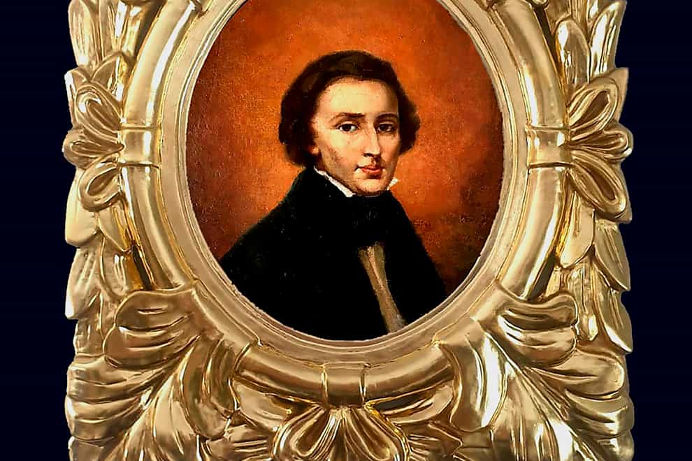 The restored portrait of Polish composer Frederic Chopin (AP)
