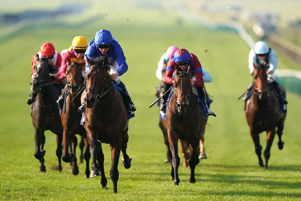 Native Trail (third left) winning the Dewhurst Stakes at Newmarket (Tim Goode/PA)