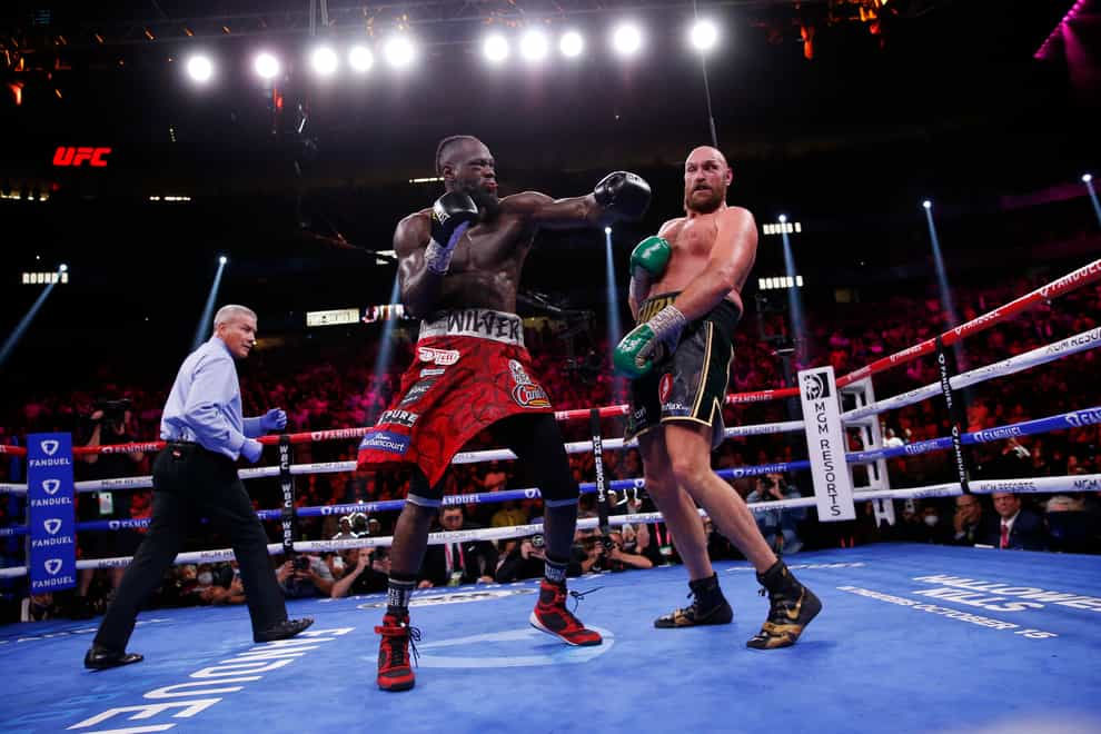 Deontay Wilder and Tyson Fury produced a classic in their trilogy fight in Las Vegas (Chase Stevens/AP)