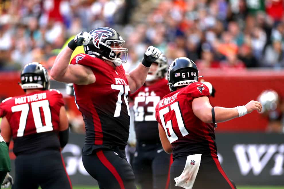 The Atlanta Falcons were the ones celebrating in London (Bradley Collyer/PA)