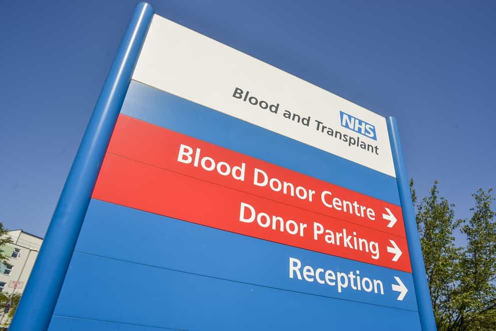 It is hoped blood donation will be made more inclusive through the removal of a question on the donor form branded “outdated” and “discriminatory” (Handout/NHS Blood and Transplant/PA)
