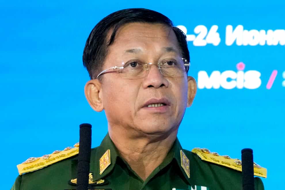 Min Aung Hlaing has not been invited to the ASEAN summit (Alexander Zemlianichenko/AP)