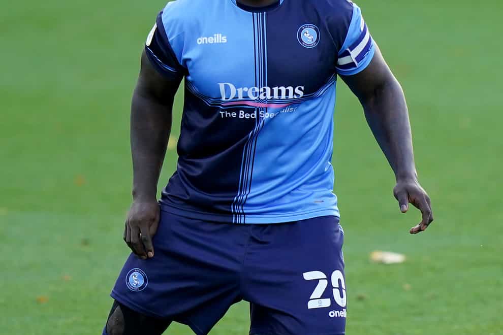 Adebayo Akinfenwa was on target for Wycombe (Tess Derry/PA)