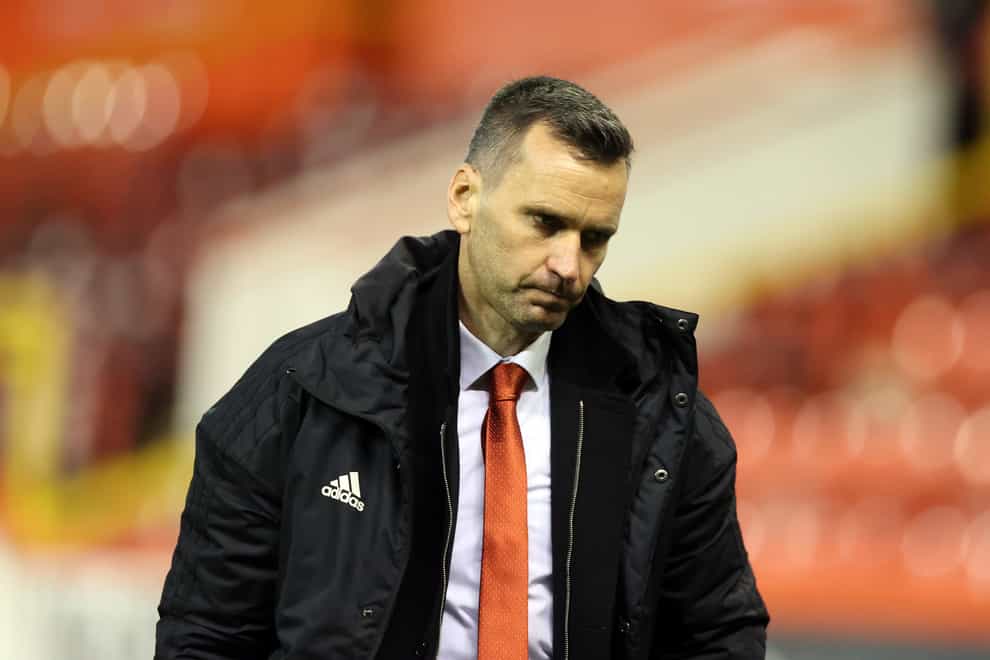 Aberdeen manager Stephen Glass has seen his side fail to win any of their last 10 games (Steve Welsh/PA)