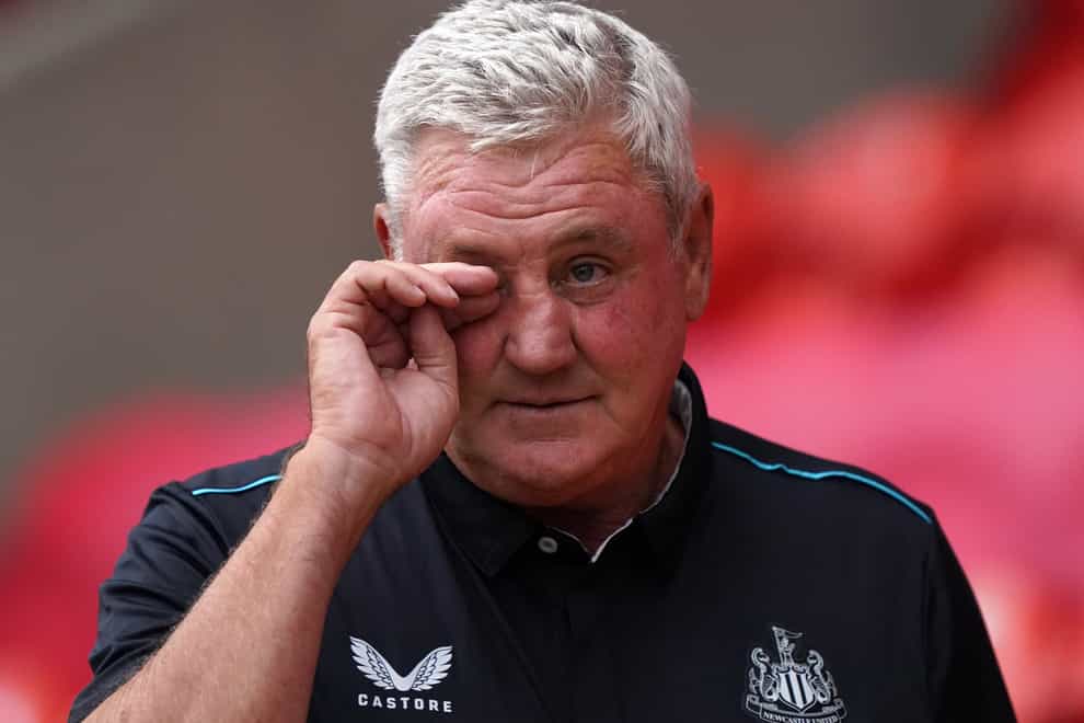 Steve Bruce has been made the ‘fall guy’ at Newcastle, according to son Alex (Tim Goode/PA)