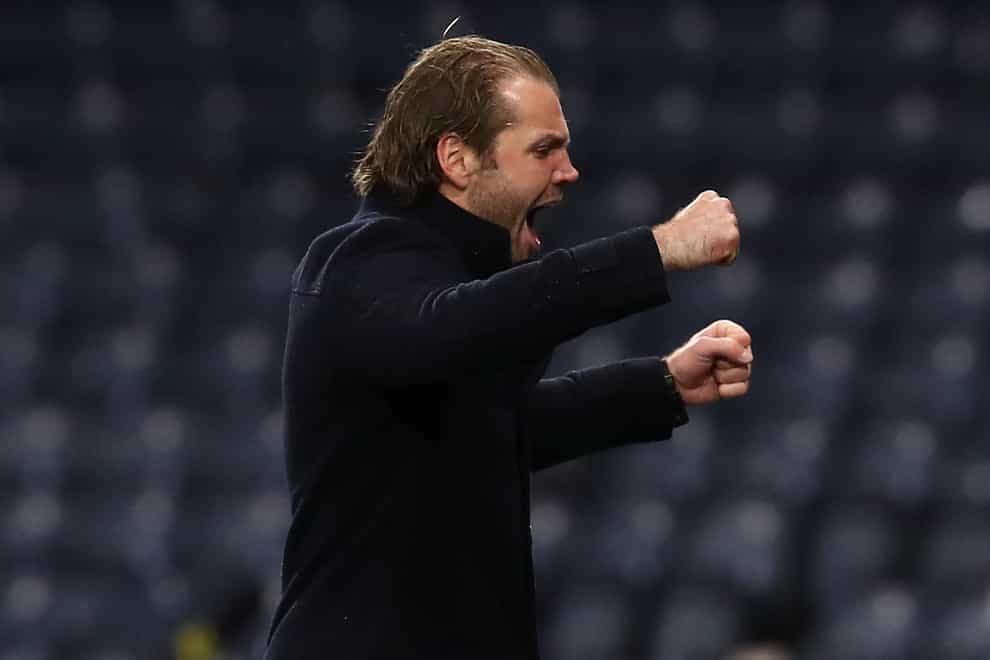 Hearts boss Robbie Neilson is happy with a point from Ibrox (Andrew Milligan/PA)
