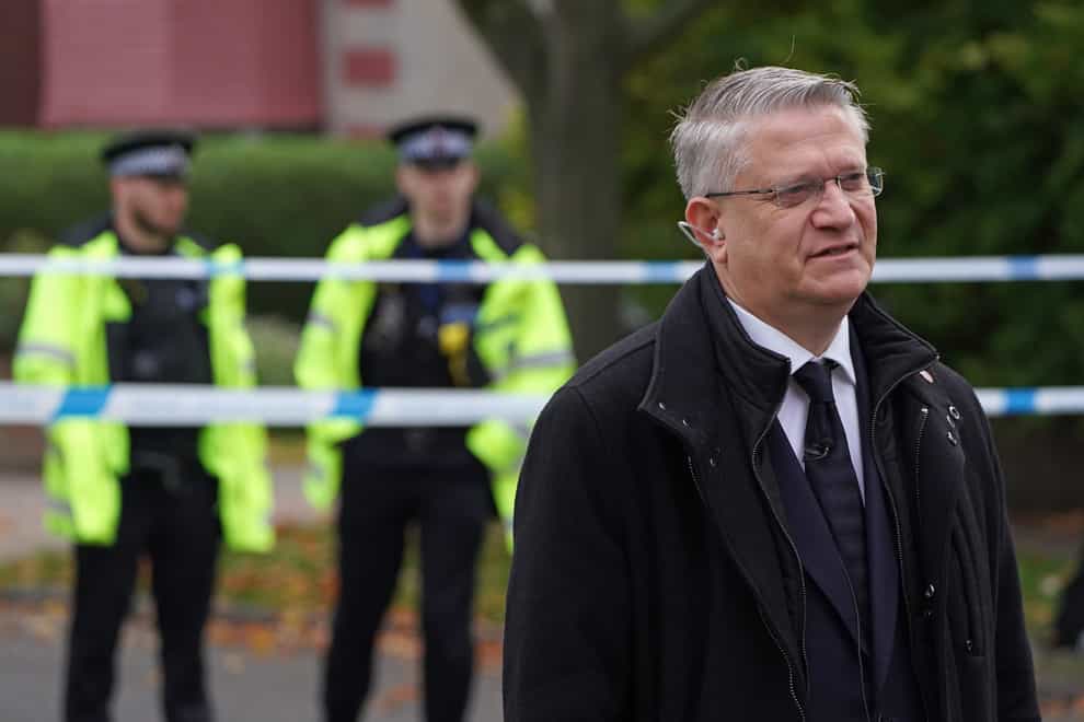Andrew Rosindell at the scene near Belfairs Methodist Church (Kirsty O’Connor/PA)