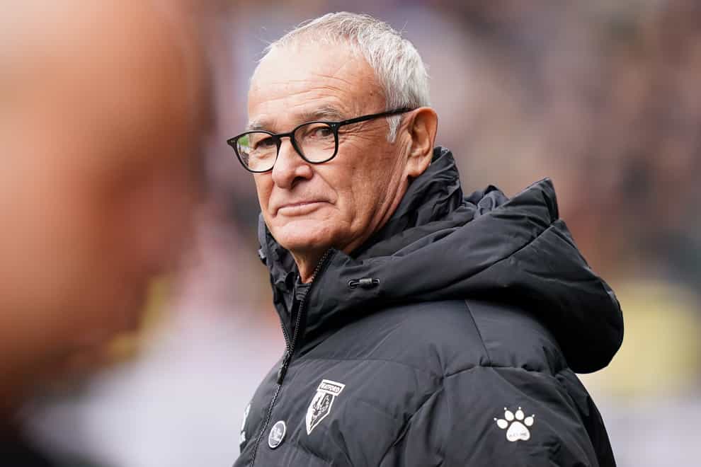Claudio Ranieri during the clash with Liverpool (Tess Derry/PA)